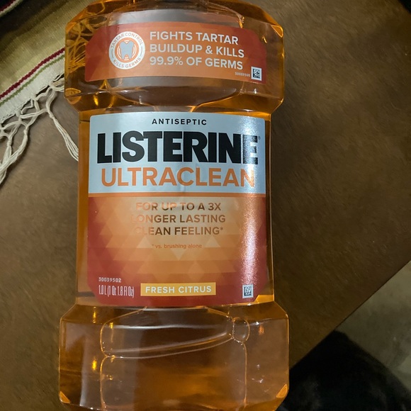 listerine Other Listerine Fresh Citrus Flavor Mouthwash Liter Full Size Orange Bottle Poshmark